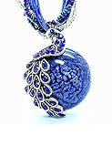 LIKEOY Vintage Bohemia Vivid Peacock Pendant Necklace with Opal Crystal