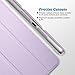 iPad Mini 3 Case,iPad Mini 2 Case,iPad Mini Case,ULAK Slim Bumper Smart Case Stand for Apple iPad Mini 1/2/3 Colorful Clear Back Cover Lightweight with Auto Sleep/Wake Function, Lavender