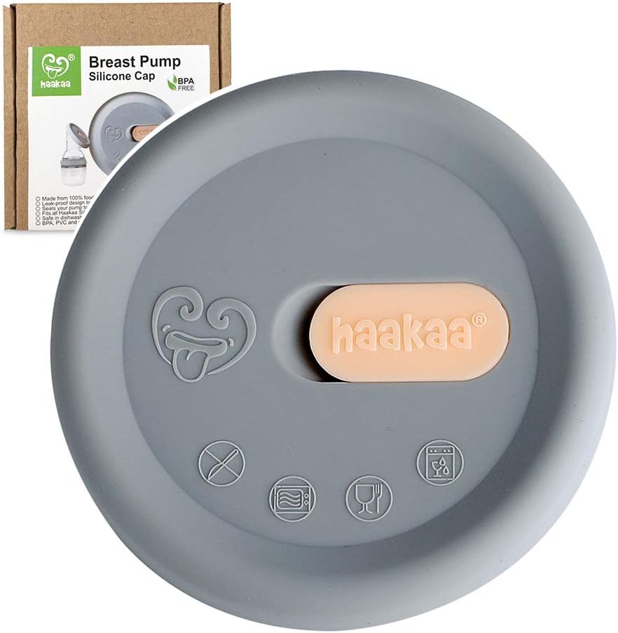 haakaa Lid New Upgrade Breast Pump Silicone Lid Fits All Haakaa Breast Pumps Generation 1/2/3 Leakproof Dustproof 100% Food Grade Silicone BPA PVC and Phthalate Free
