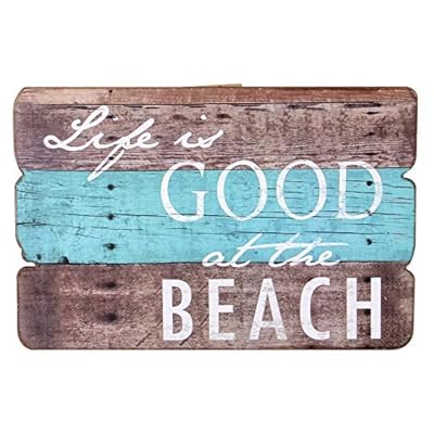 NIKKY HOME Beach Sign Wall Decor for Home Wooden Decorative Rustic Farmhouse Coastal Themed Decor Plaque Funny Summer… 51kH96zEQgL