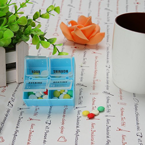 STEVOY-Pill-Box-7-Days-28-Compartments-Pill-Organisers-Free-BPA-Pill-Box-Large-Capacity-Medicine-OrganiserVitamin-CaseTravel-Reminder-HolderMedication-Dispenser-Container