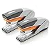 Swingline Stapler, Optima 25, Full Size Desktop Stapler, 25 Sheet Capacity, Reduced Effort, Orange/Gray, 2 Pack (S7066402AZ)