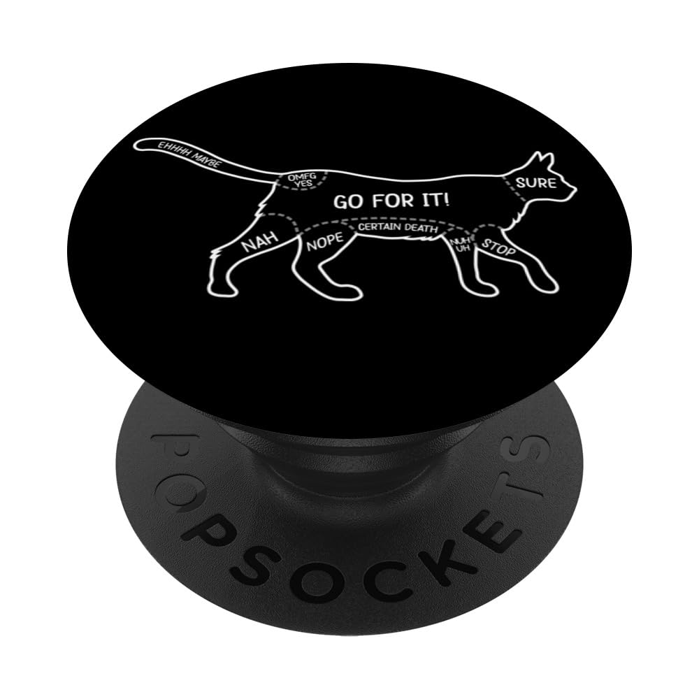 Cat Petting Chart Cute Funny Animal Lover Pet Owner PopSockets Swappable PopGrip