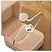 Lady Crystal Double Heart Open Bangles Bracelet for Holiday Party