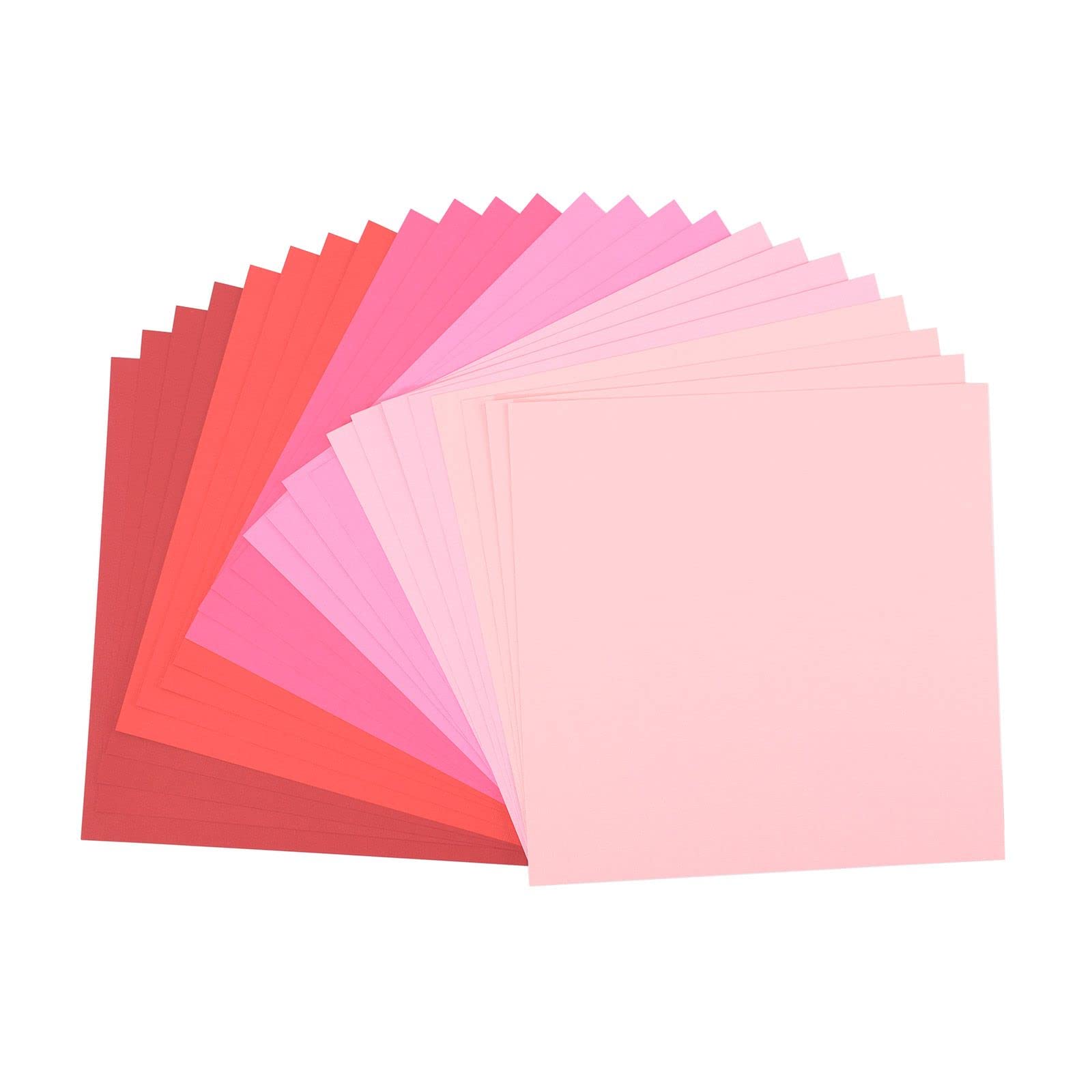 Florence Cardstock Textured - Coloured Card Making Supplies 12 x 12 inch - Pink - 24 Sheets - Coloured Paper for Scrapbooking, Card Making and Other Paper Crafts - 216 gsm