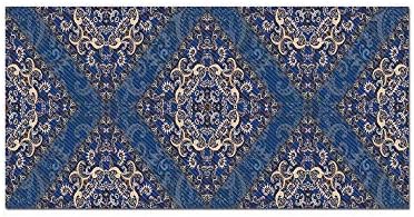 AKLIGSD Tile Sticker 3D Muslim Pattern Twill Film, 49X98Cm/2Pcs Peel & Stick Wallpaper Decal Decoration For Bathroom Dinning Room Kitchen Hotel