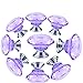 Dresser Knobs, YIFAN 10Pcs 30mm Crystal Glass Diamond Shape Cabinet Knobs Cupboard Drawer Pull Handles - Purple