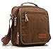 Kenox Durable Vintage Multifunction Canvas Shoulder Bag Business Messenger Bag Ipad Bag Tote Bag Satchel Bag (Brown)