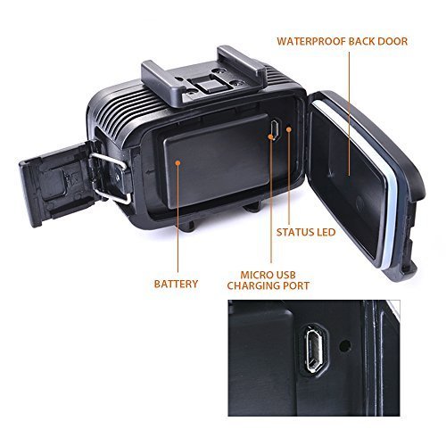 Sunix-40m-Waterproof-Diving-Light-Rechargeable-Dimmable-LED-Video-POV-Flash-Fill-Light-6W-20-LEDs-700LM-with-1900mAh-Built-in-Rechargeable-Batteries-for-GoPro-Hero-54332