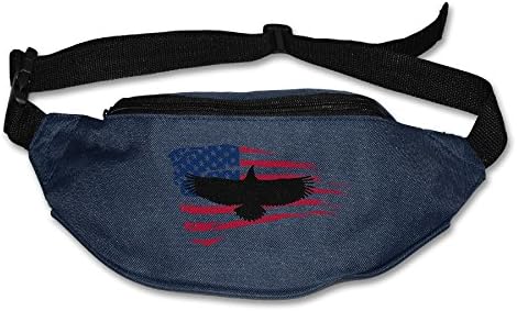 Gkf Waist Fanny Pack United States Flag Running Sport Bag For Outdoors Workout Cycling