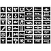 Tattoo Stencil Kit , Body Glitter Tattoo Stencils , Temporary Tattoo For Kids , Teenagers & Adultssigns For Party