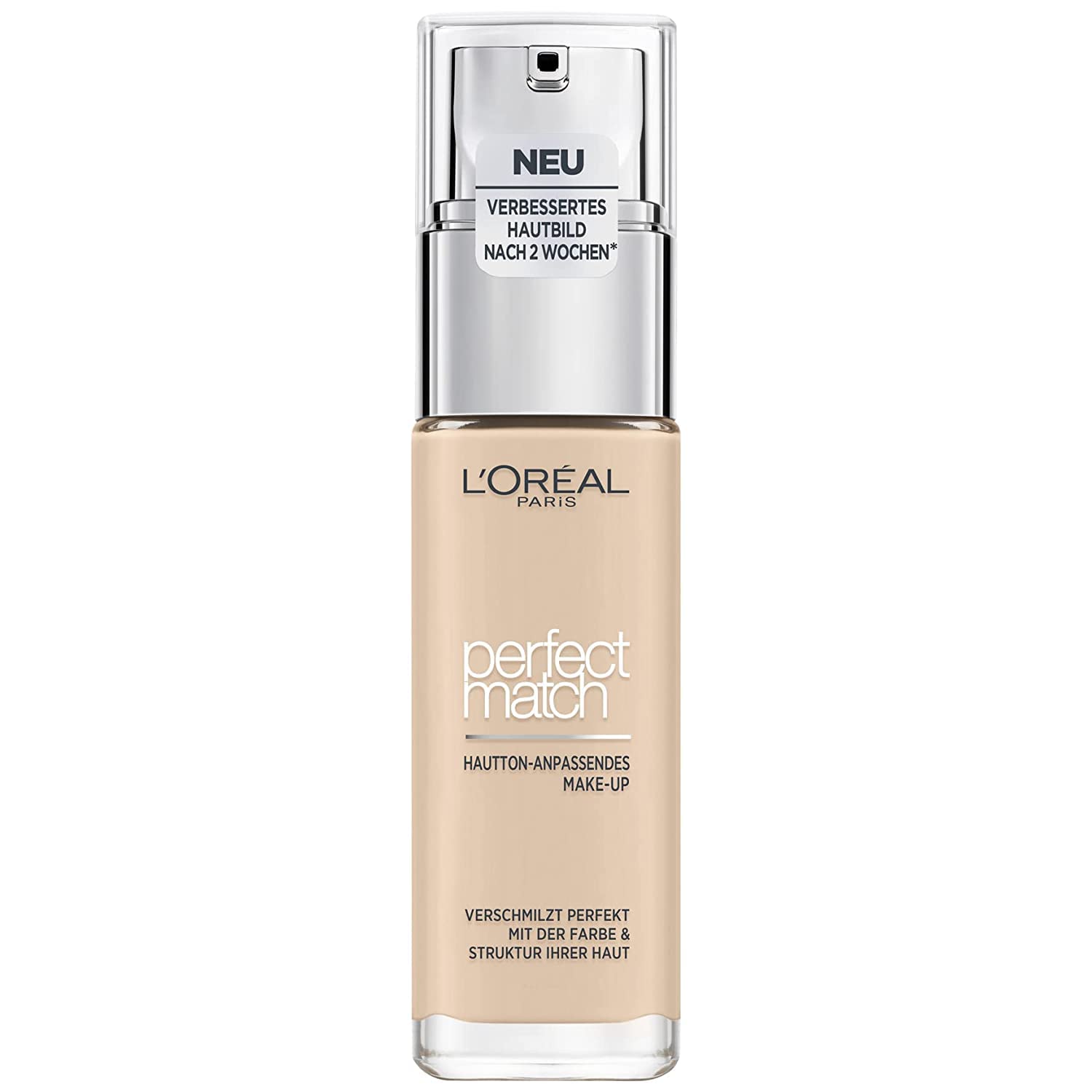 L'Oréal Paris Perfect Match Make-Up, No. 0.5.N Porcelain, Liquid Foundation with Hyaluronic and Aloe Vera, 30 ml