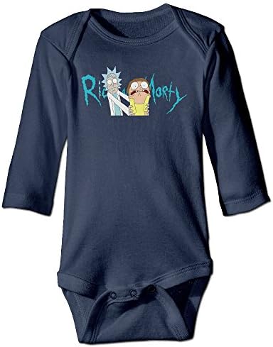 Show Time Morty Ricky Long Sleeve Jumpsuit Outfits Navy 12 Months