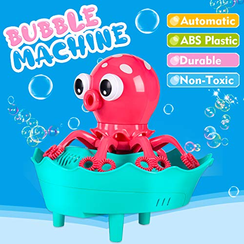 Bubble Machine Octopus Bubble Blower for Kids Toddlers, Automatic