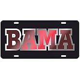 Alabama Crimson Tide Black Bama Laser Cut License Plate