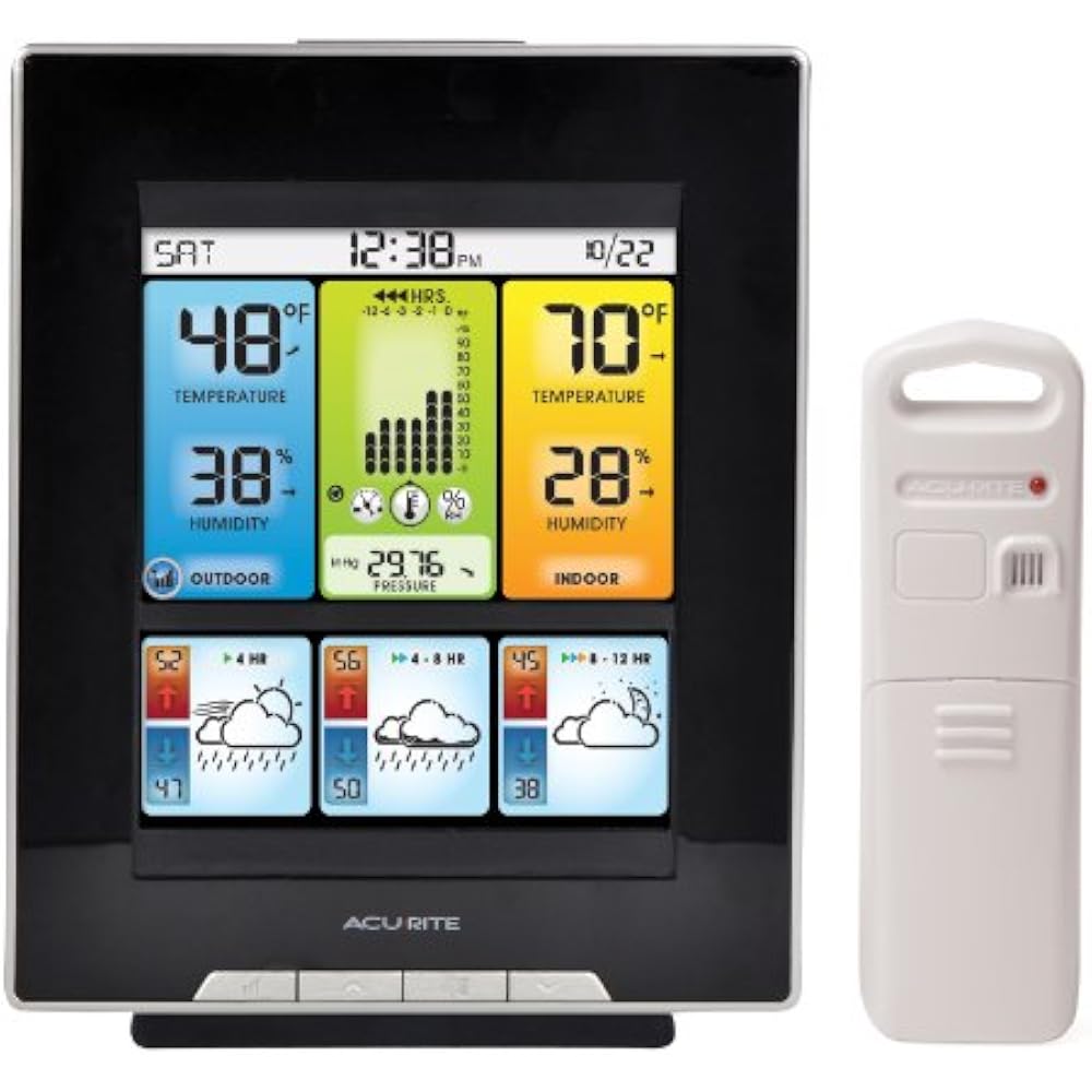 Acurite 02007 Digital Weather Center With Morning Noon And Night Precision Forecast Thermometer, 8-Inch (885128213309)