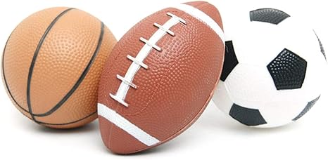 Schimer Mini Sportball Spielball Sportballe Set Fur Kinder Fussball Basketball Und Rugby Balle Spass Spielzeug Im Freien Amazon De Kuche Haushalt