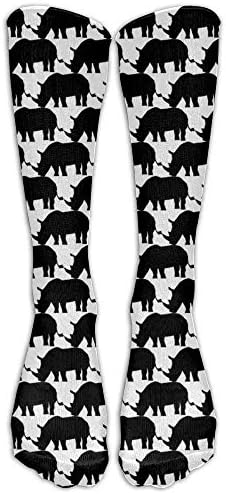 Rhino Silhouette Soft Long Socks