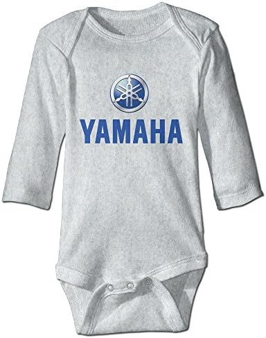 CuteBB Baby's Yamaha Logo Hanging Bodysuit Romper Playsuit Outfits Clothes Climbing Clothes Long Sleeve Ash