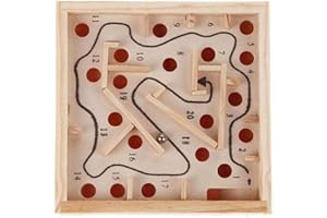 Wooden Labyrinth Game with 2 Balls, Strategy, XL Board Game Durable Processing