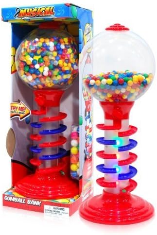 Sweet N Fun Light and Sound Spiral Gumball Bank with 340G Gumballs, 21" by Sweet N Fun