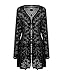 Meaneor Women's Sexy Lace Crochet Sheer Long Sleeve Open Front Cardigan Coat