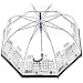 HAOCOO Street Clear Umbrella,Bubble Transparent Fashion Dome Auto Open Umbrella Windproof for Outdoor Weddings or Events