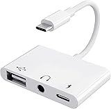 USB C to 3.5mm Jack Headphone Adapter with Charger
