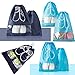 YAMIU 10 Pcs Shoe Bags Dust-proof Drawstring with Window Travel Shoe Storage Bags