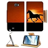 Horse Sillouhette Gallopping Through Field Samsung Galaxy Note 2 N7100 Flip Case Stand Magnetic Cover Open Ports Customized Made to Order Support Ready Premium Deluxe Pu Leather 6 1/16 Inch (154mm) X 3 5/16 Inch (84mm) X 9/16 Inch (14mm) msd Note cover Professional Note2 Cases Note_2 Two Accessories Graphic Background Covers Designed Model Folio Sleeve HD Template Designed Wallpaper Photo Jacket Wifi Protector Cellphone Wireless Cell phone