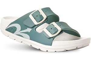 Gravity Defyer G-Defy Women's Wide Width Recovery Slides – Arch Support Sandals with Plantar Fasciitis Relief, Adjustable Double Buckle, and Thick Sole for Enhanced Comfort Post-Exercise