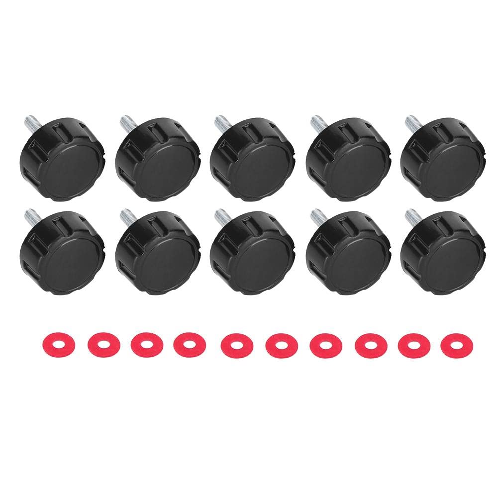 10 Pcs Reel Handle Caps & Gaskets, Practical Screw Caps Covers with Gaskets for Fishing Reel Handle