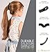 RC ROCHE ORNAMENT Womens Hair Banana Ponytail Holder Volume Secure Grip No Slip Comb Clincher Barrette Strong Hold Girls Ladies Clamp Clasp Beauty Clip, 6 Pack Count Medium Black