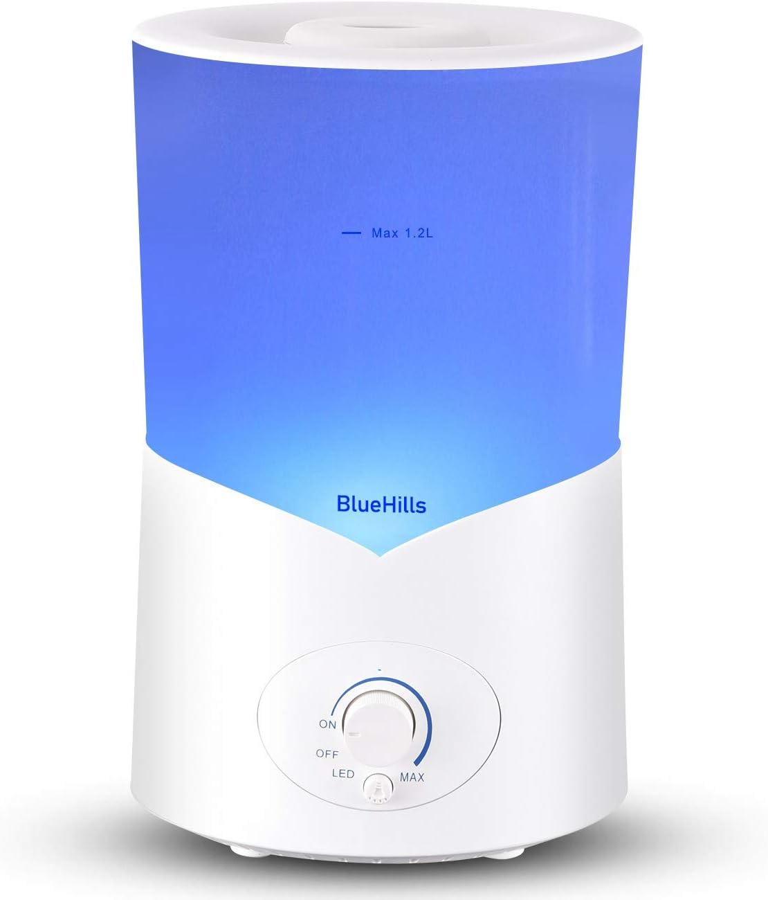 BlueHills Large 1000 ML XL Essential Oil Diffuser White Aroma Humidifier 1 Liter Capacity for Big Living Room Home Baby Long Run XL Huge Coverage Area High Mist 1L A1