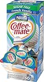 Coffee-Mate Coffee Creamer, Sugar Free French Vanilla Liquid Singles, 0.375-Ounce Creamers (Pack of 50)
