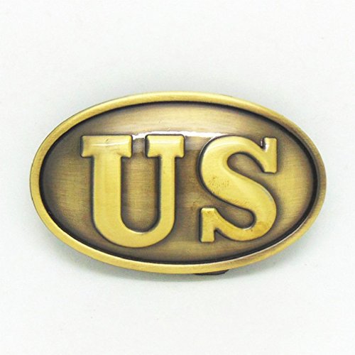 Vintage Brass US Civil War Metal Belt Buckle Union Infantry Soldiers U.S. Army