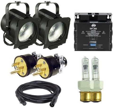 Altman Stage Lighting 65Q Fresnel Light 2-Pack with DMX Dimmer Pack