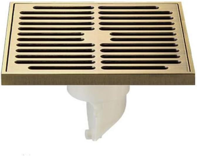 ARAYACY Super Large Displacement Deodorant Floor Drain/Increase Thickening Square Antique Copper 12 * 12cm Copper Drain Cover,C