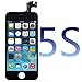 iPhone 5s Screen Replacement [Black] - P-zone LCD Display Touch Digitizer Full Assembly Kit (Include Front Camera + Proximity Sensor + Ear Speaker) with Repair Tools and Screen Protector