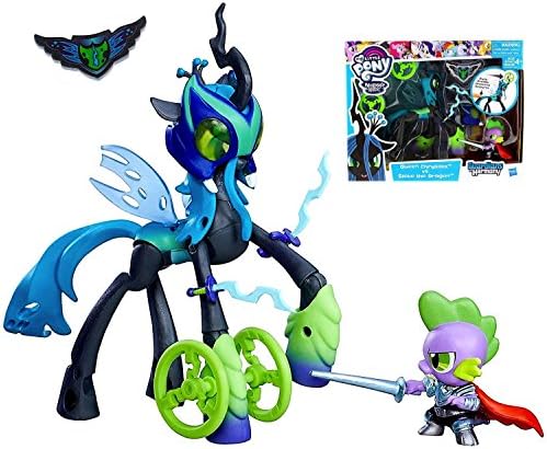 Queen Chrysalis vs. Spike the Dragon My Little Pony Playset 3" IN STOCK