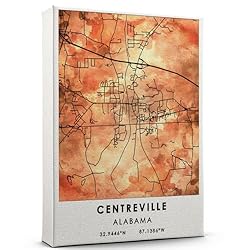 Centreville Map Poster, Alabama Map Art Poster, Map