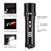 Tactical LED Flashlight, Super Bright Portable Handheld Emergency Flashlight Torch Lamp Lantern Warning Light Zoomable Adjustable with 18650 Rechargeable Battery and Charger