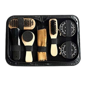Tolyneil 8 stücke schuh reinigungsset,Tragbare Schuhpflege Kit Schuhputzmittel Pflege Kit Polnischen Reinigungsbürsten Schwam
