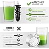 AMZCHEF Juicer Machines - Cold Press Slow Juicer - Masticating Juicer for Whole Fruits and Vegetables - Delicate Chew No…