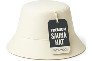 DIVELUX Premium Sauna Hat – 100% Natural Wool, Handmade Sauna Headwear for Men and Women – Eco-Friendly, Breathable