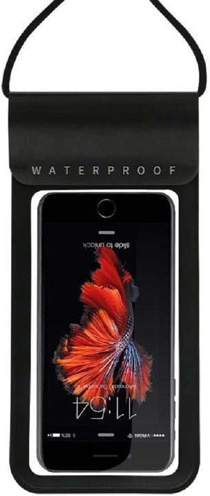 DFV mobile - Waterproof Submersible Cover Beach Pool Kayak Diving Swimming Fishing for Toshiba TG03 - Black