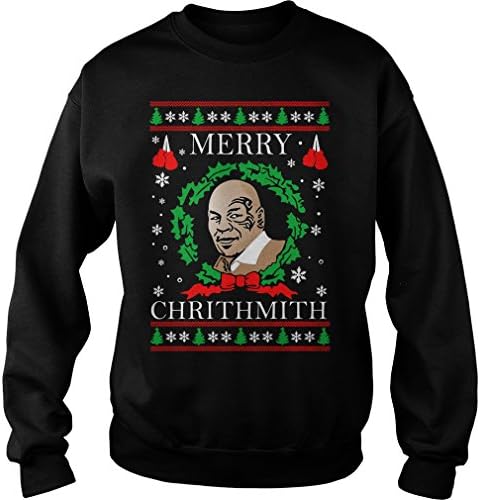 Merry Chrithmith Mike Tyson Ugly Christmas Christmas Sweater (5XL) - Boxing Lover Sweatshirt For Men