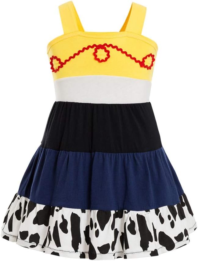 Jessie Toy Story 3 ChildCostume Jessie Toy Story Dress Toy Story Jessie Tunic Tank Jessie Costume for Little Girls Toddler