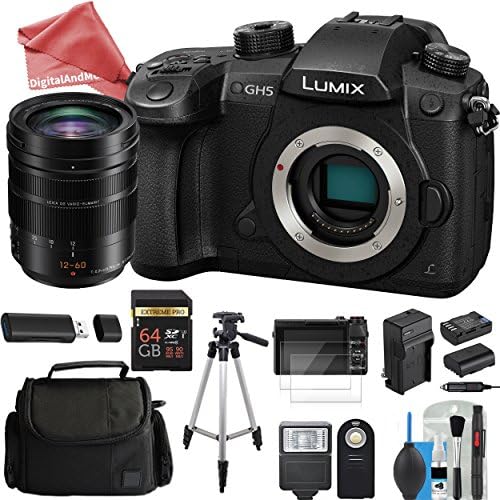 PANASONIC LUMIX GH5 4K Mirrorless Digital Camera PROFESSIONAL DigitalAndMore Bundle (Includes GH5 Body + PANASONIC LUMIX G LEICA VARIO-ELMARIT 12-60mm VARIO II PROFESSIONAL LENS)