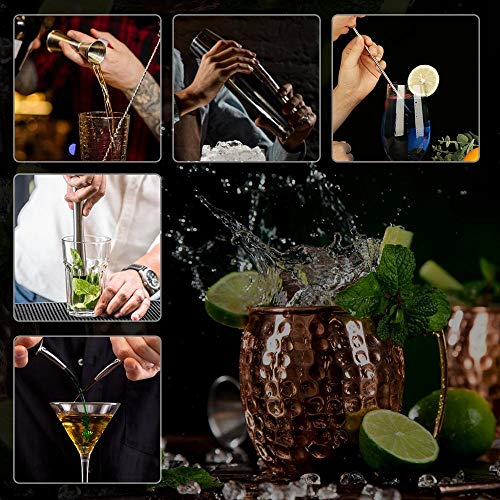 NXYJD Cocktail Shaker Bar Tool Set 15 stücke Edelstahl Bartender KIT Zubehör für Home Bar Party DIY – Bild 6